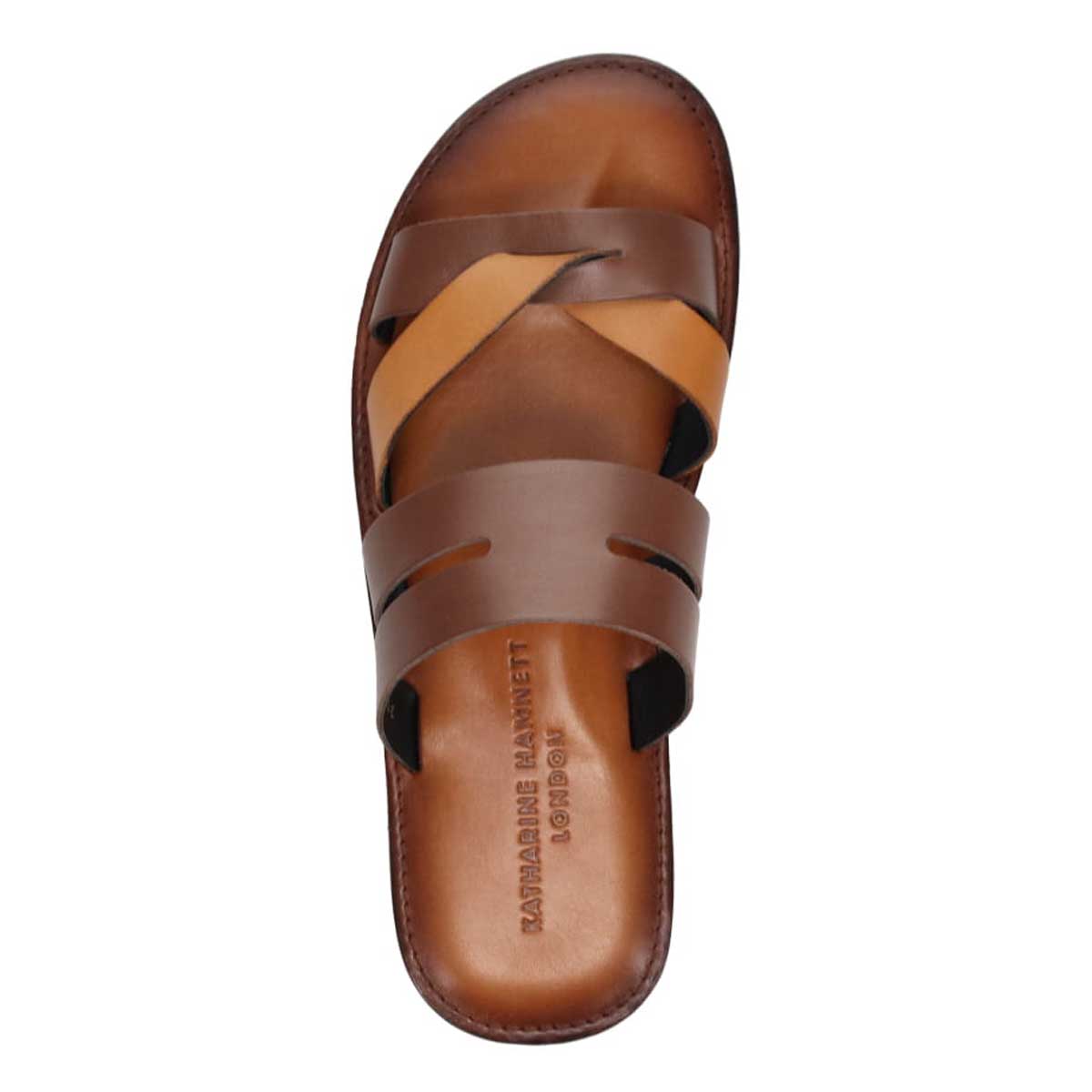 キャサリンハムネットロンドン KATHARINE HAMNETT LONDON レザーサンダル  031770 D-BROWN 25.0