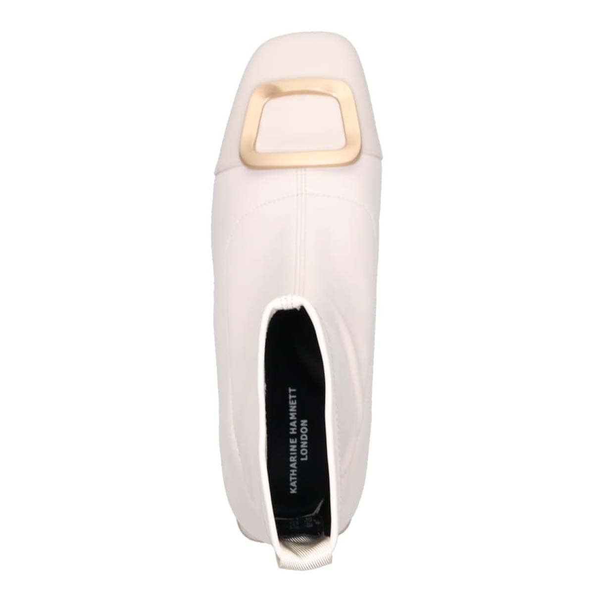 KATHARINE HAMNETT LONDON　スクエアトゥストレッチブーツ 041533 WHITE 23.0