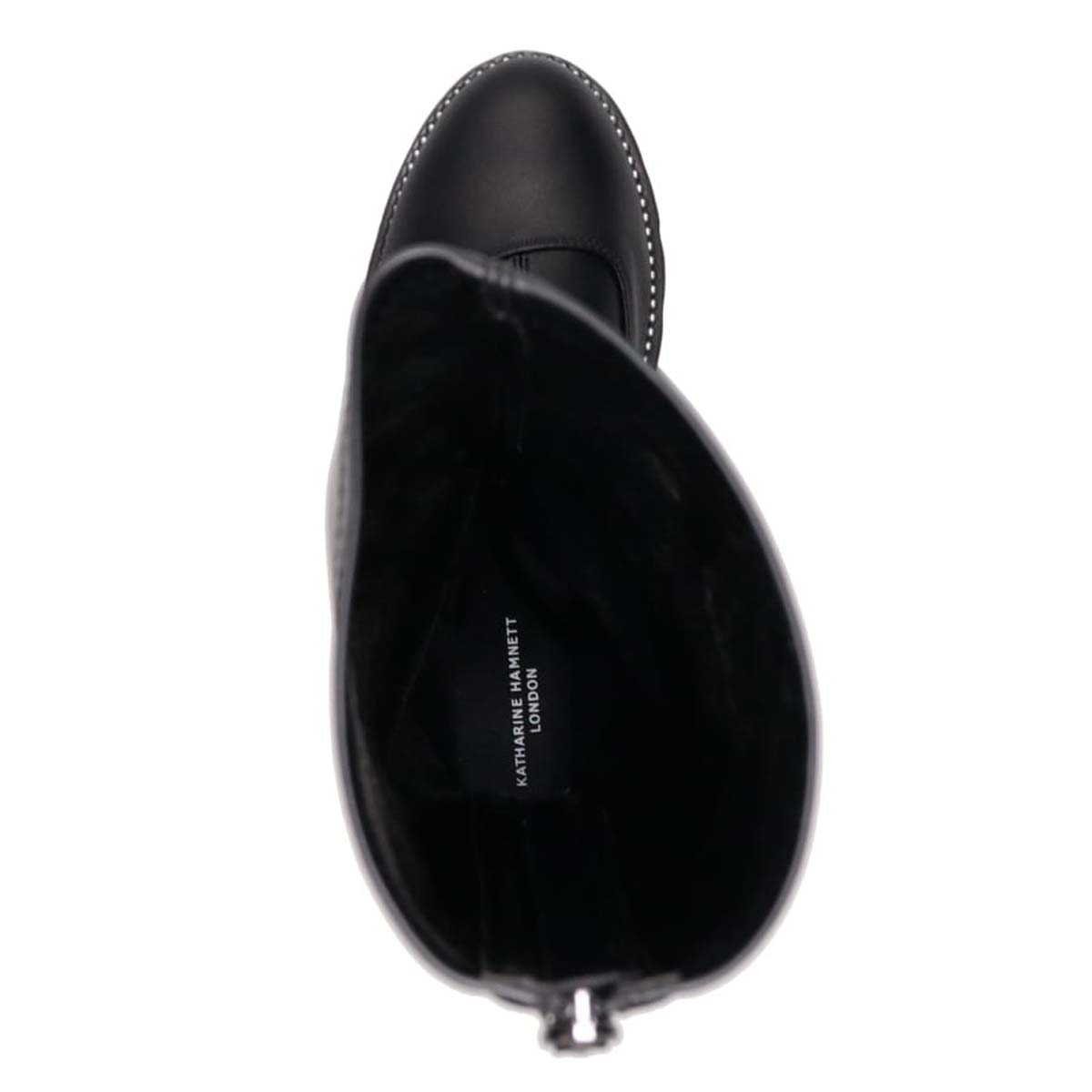KATHARINE HAMNETT LONDON　厚底ストレッチロングブーツ 041535 BLACK 23.0
