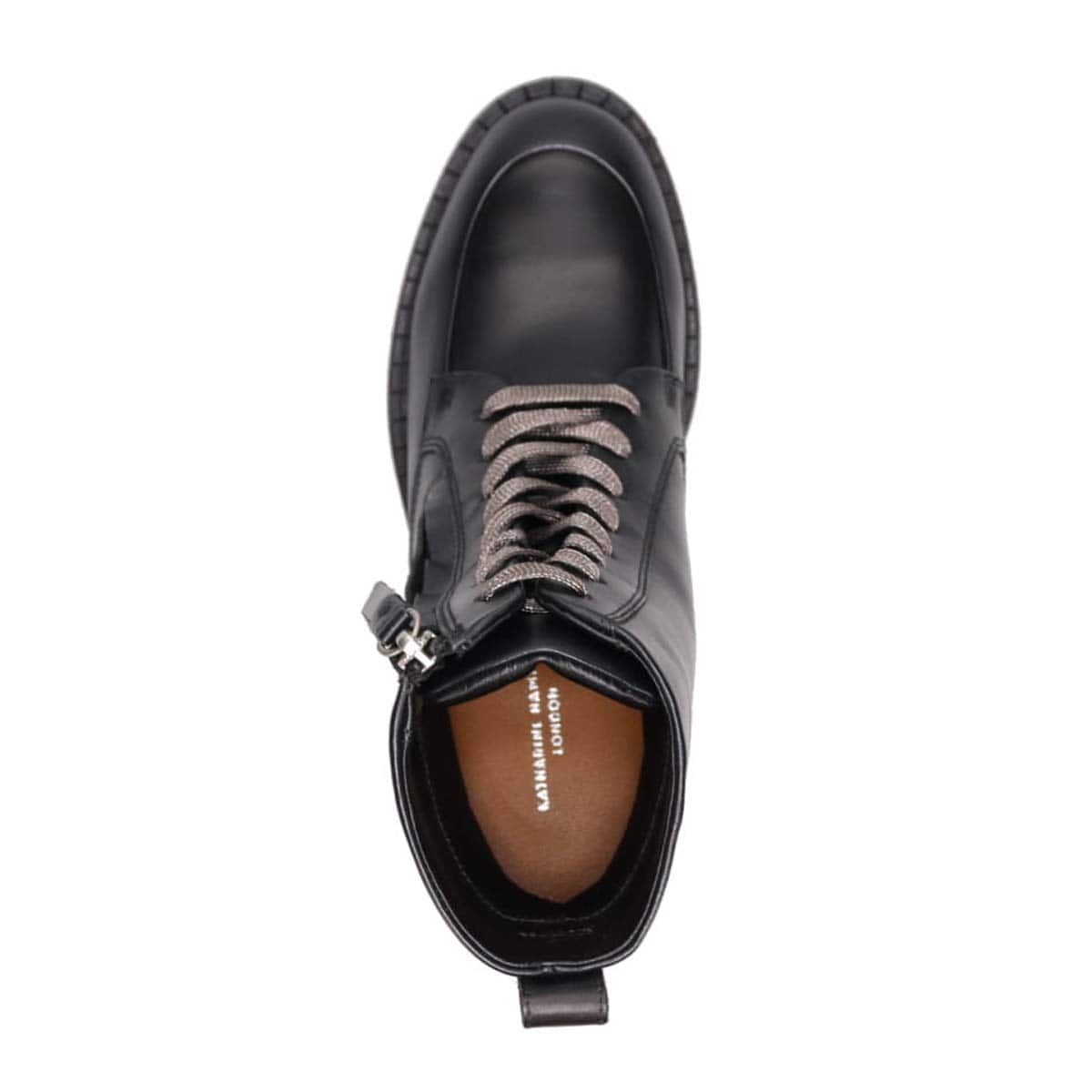 KATHARINE HAMNETT LONDON　厚底レースアップブーツ 048107 BLACK 23.0