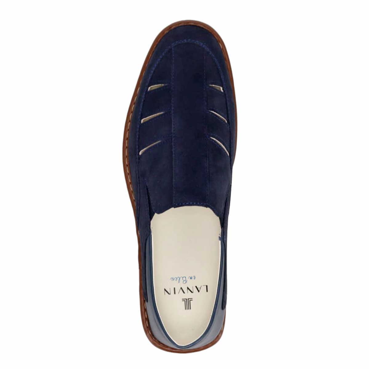 ランバンオンブルー LANVIN en Bleu スリッポンカジュアルシューズ  086534 NAVY 25.0