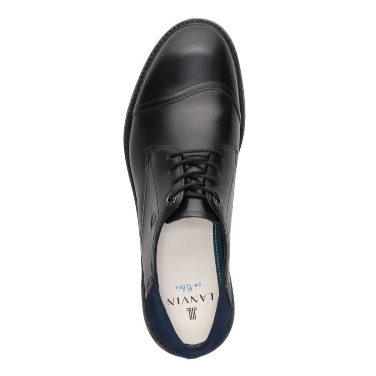 ランバンオンブルー LANVIN en Bleu レースアップ カジュアルシューズ  086514 BLACK 25.0
