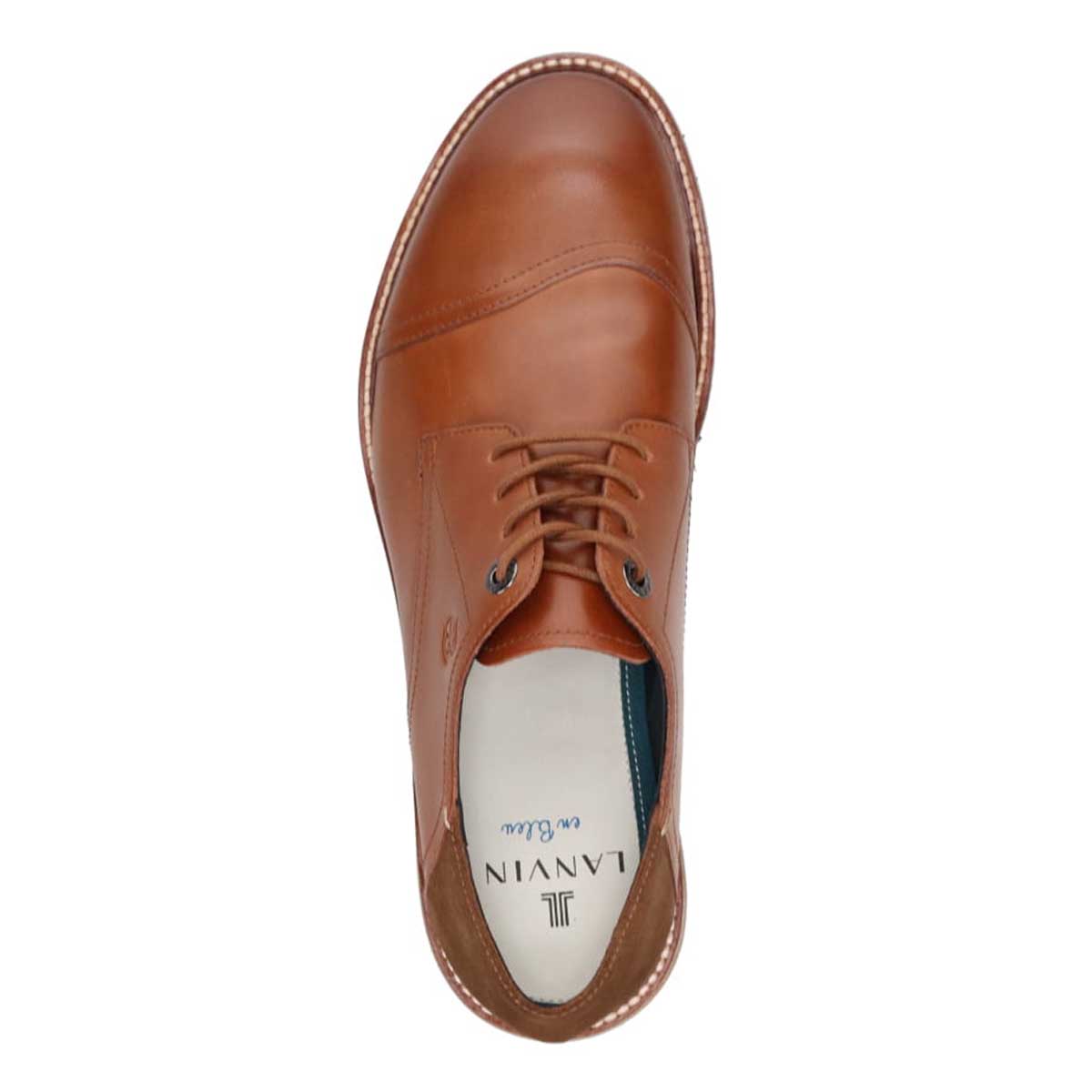 ランバンオンブルー LANVIN en Bleu レースアップ カジュアルシューズ  086514 BROWN 25.0