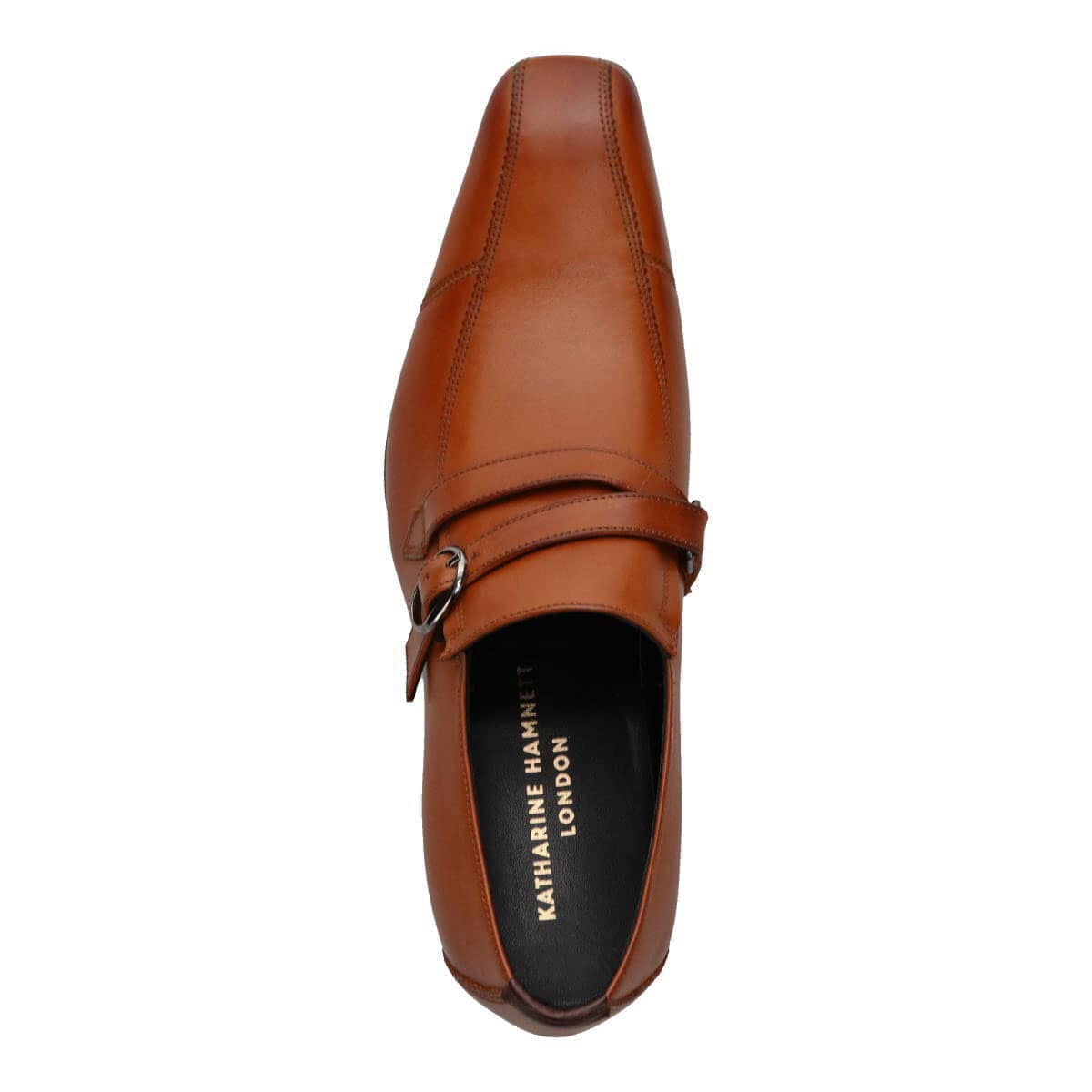 キャサリンハムネットロンドン KATHARINE HAMNETT LONDON　ロングノーズ モンクストラップ ドレスカジュアルシューズ　31693 BROWN 25.0