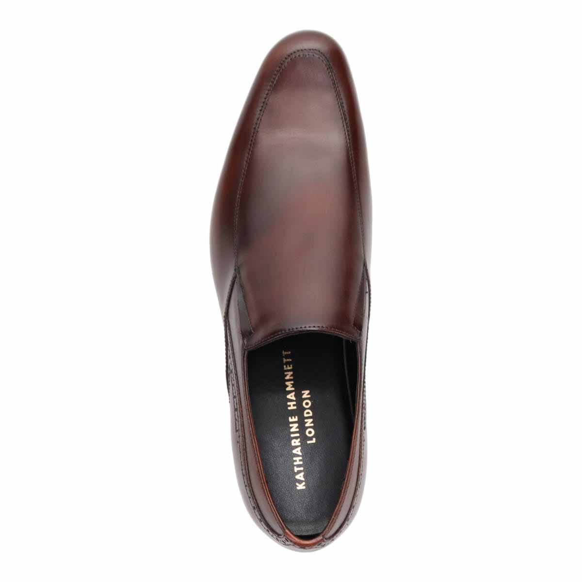 キャサリンハムネットロンドン KATHARINE HAMNETT LONDON  ロングノーズ・スリッポンシューズ  31732 BROWN 25.0