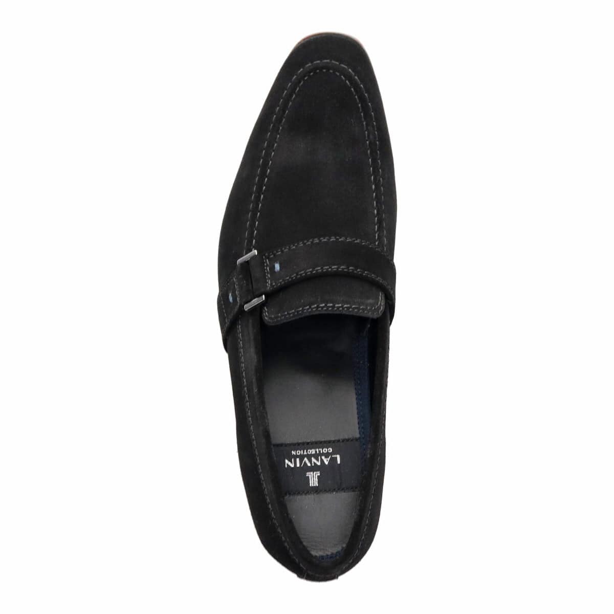 LANVIN COLLECTION　ドレスカジュアルベルトスリッポンシューズ　83445 BLACK 25.0