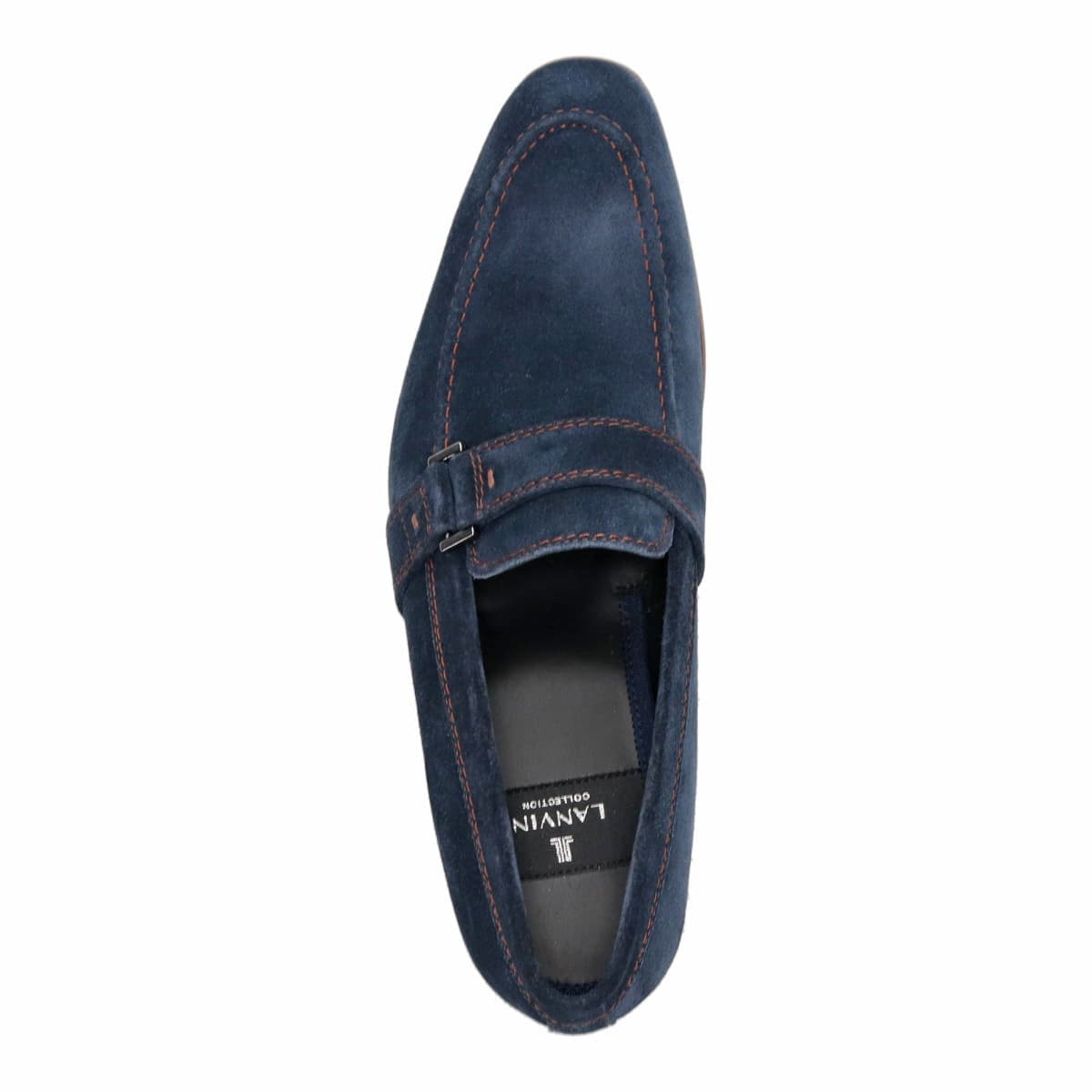 LANVIN COLLECTION　ドレスカジュアルベルトスリッポンシューズ　83445 NAVY 25.0