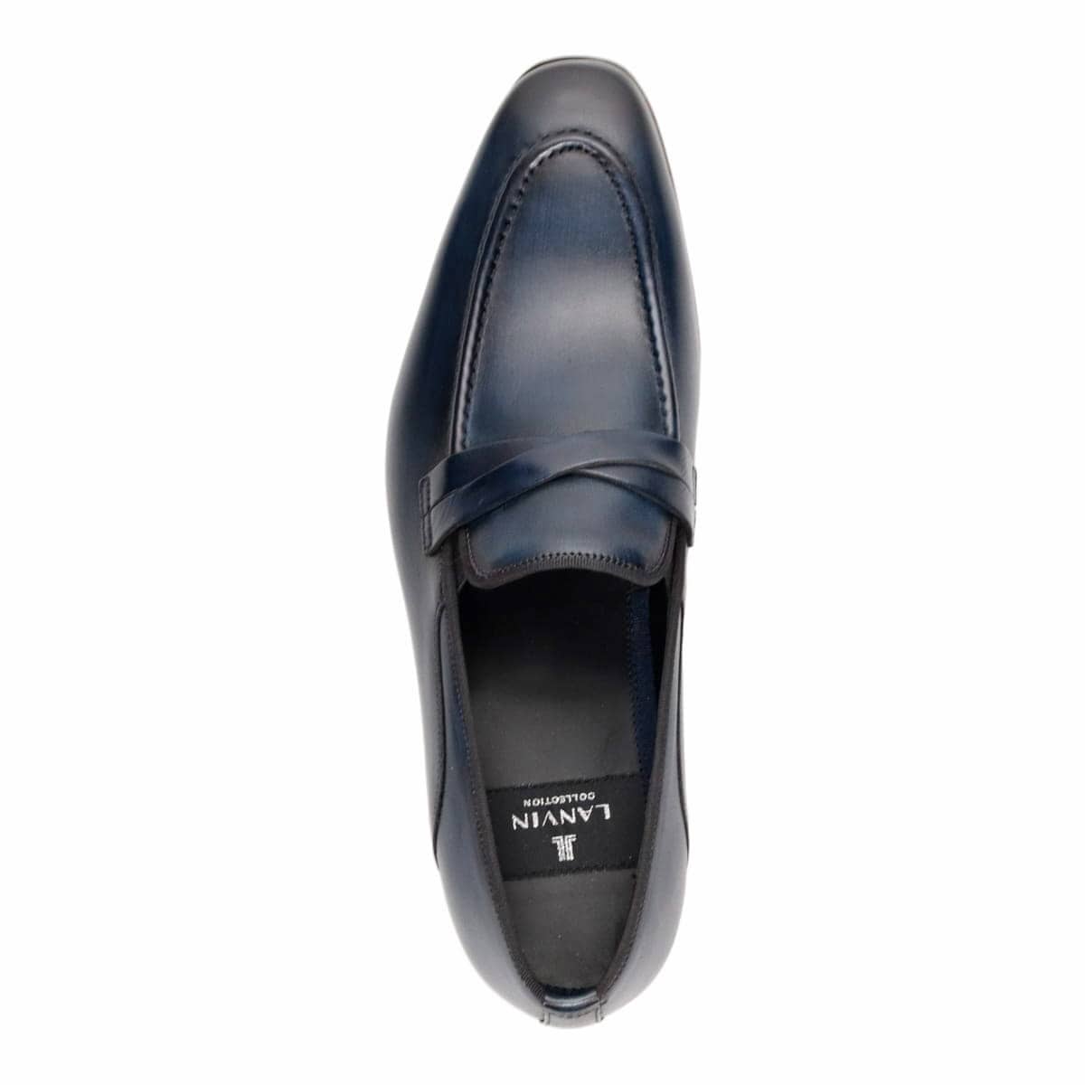 【SIAA仕上げ】LANVIN COLLECTION  スリッポンドレスシューズ  83455 NAVY 25.0