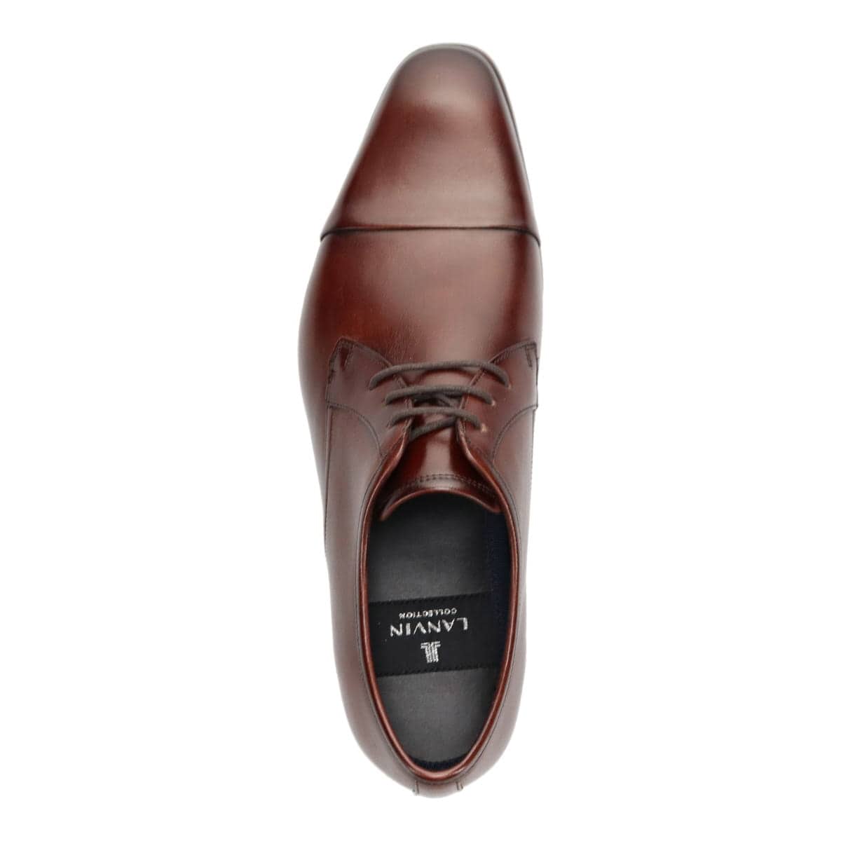 【SIAA仕上げ】LANVIN COLLECTION ストレートチップ レースアップドレスシューズ  83457 BROWN 25.0