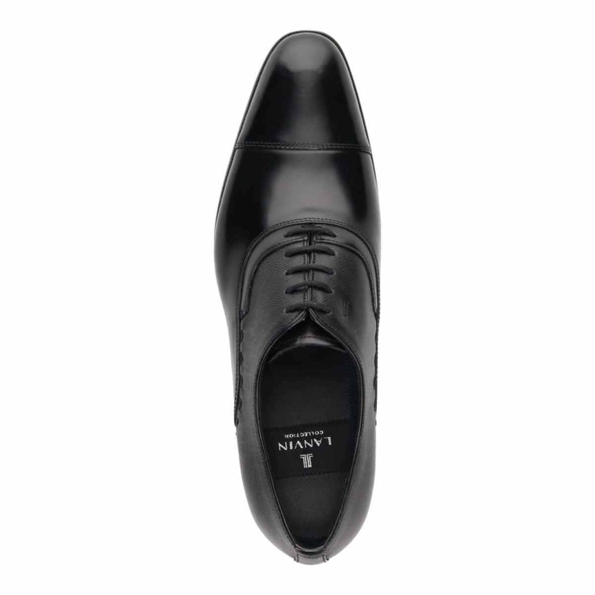 LANVIN COLLECTION　異素材ミックスフォーマルオックスフォード　83490 BLACK 25.0