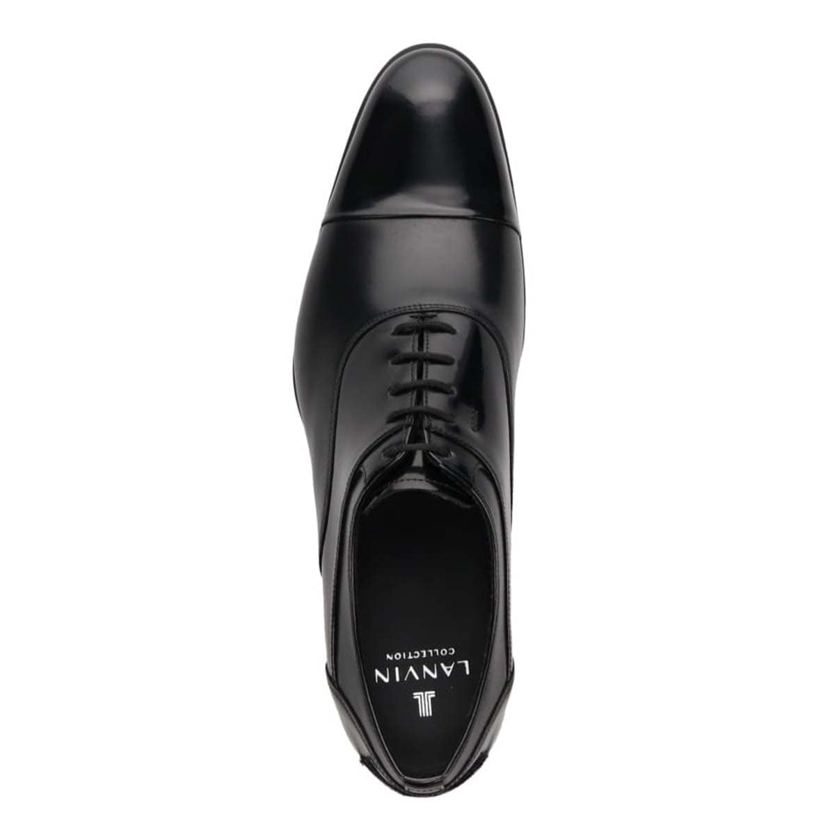 ランバンコレクション LANVIN COLLECTION 異素材MIXストレートチップオックスフォード　83503 BLACK 25.0