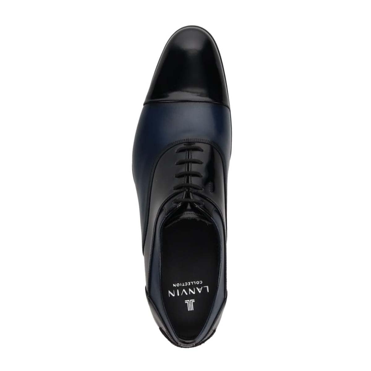 ランバンコレクション LANVIN COLLECTION 異素材MIXストレートチップオックスフォード　83503 NAVY 25.0