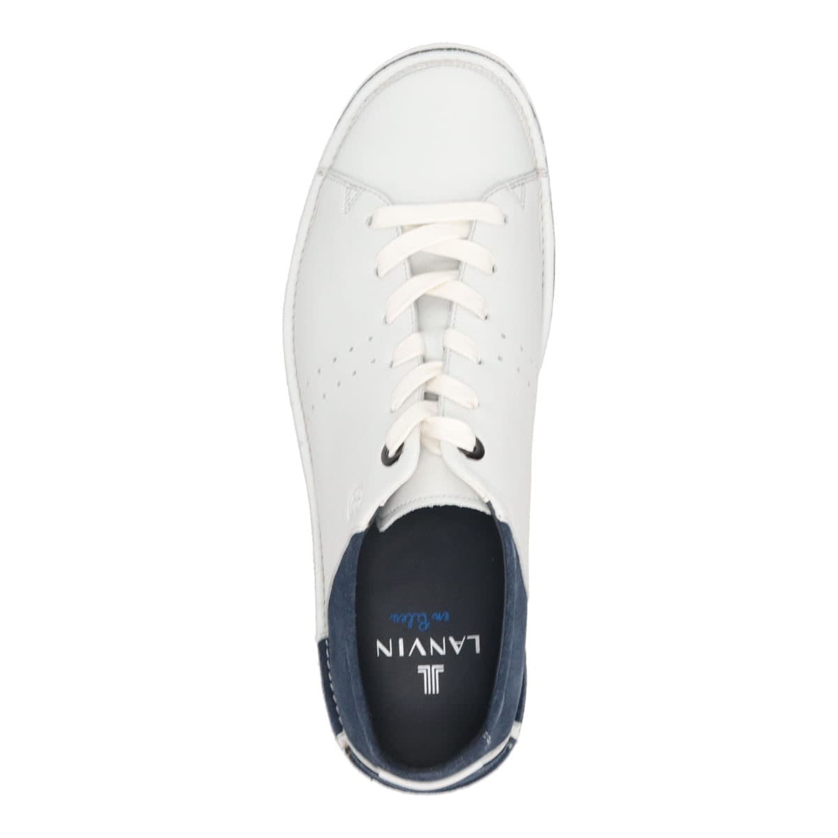 LANVIN en Bleu　プラットステッチダウンスニーカー　86455 WHITE 25.0