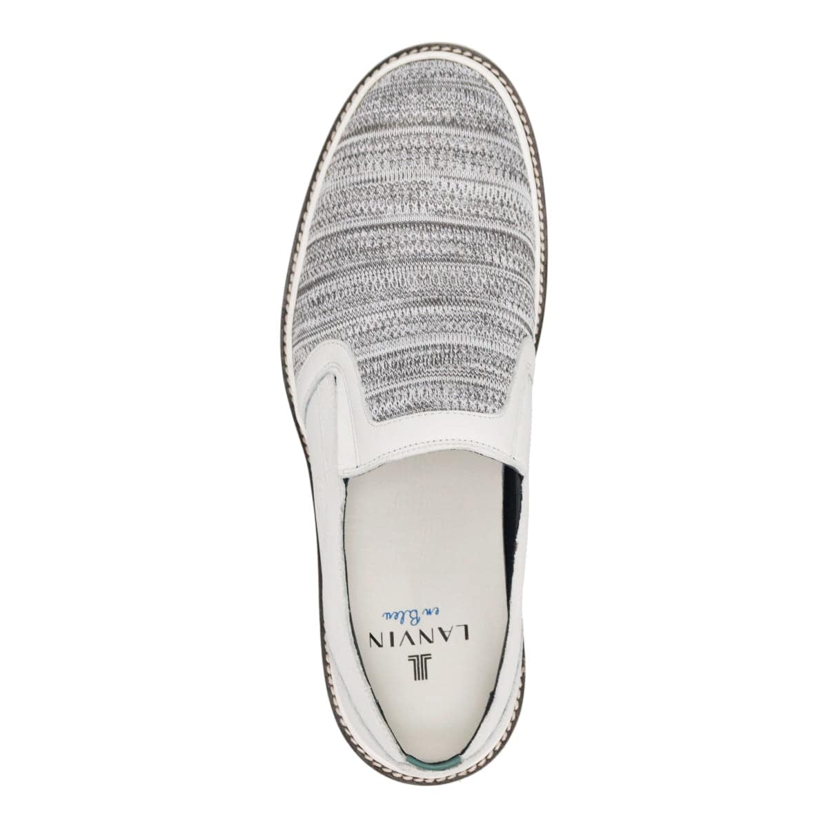 LANVIN en Bleu　スリッポンカジュアルシューズ  86470 WHITE 25.0