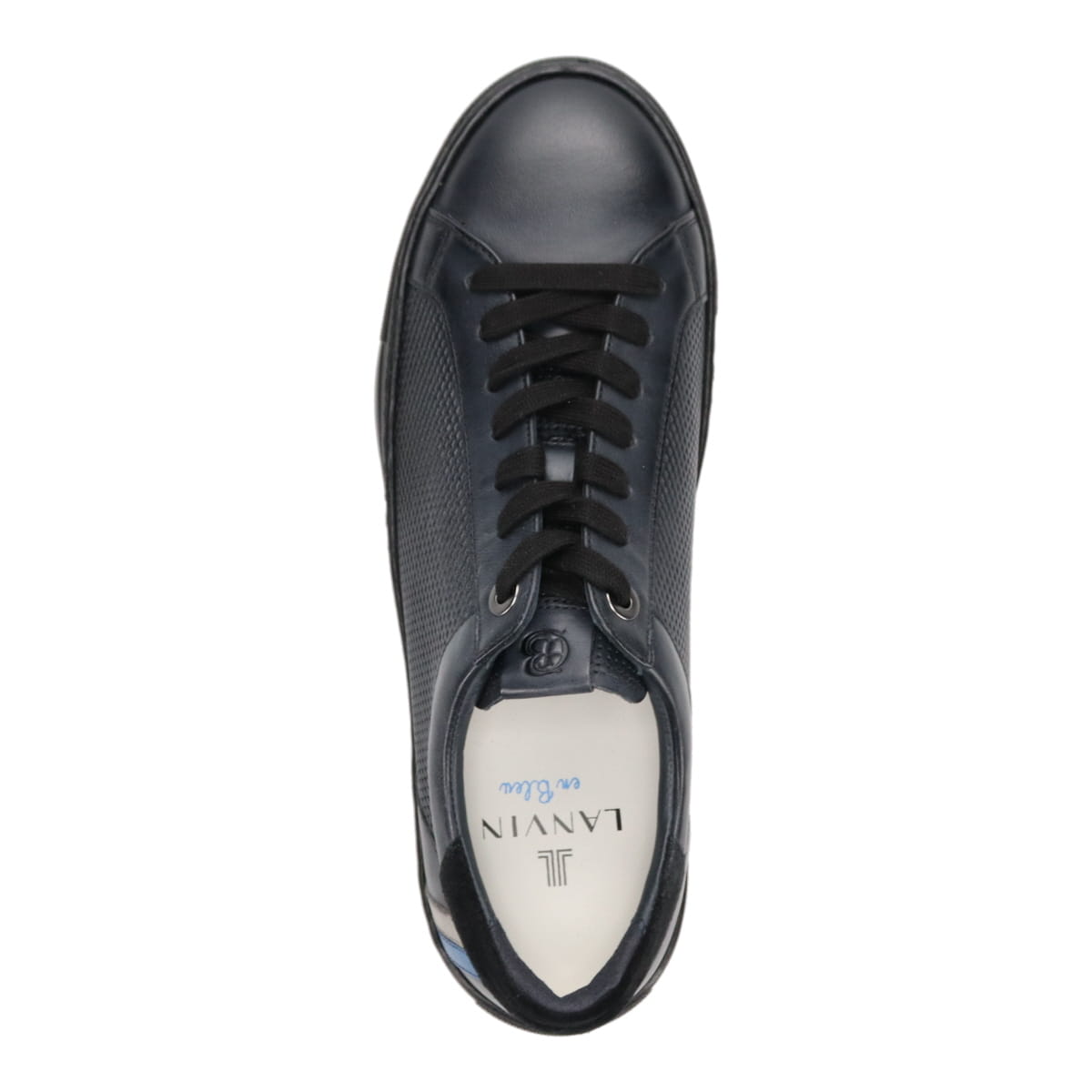 LANVIN en Bleu　パンチングＭＩＸ メッシュコートスニーカー　86473 BLACK 25.0