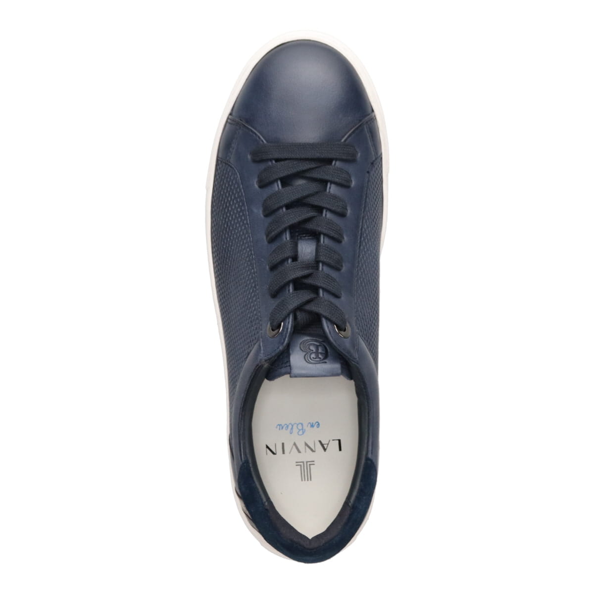 LANVIN en Bleu　パンチングＭＩＸ メッシュコートスニーカー　86473 NAVY 25.0