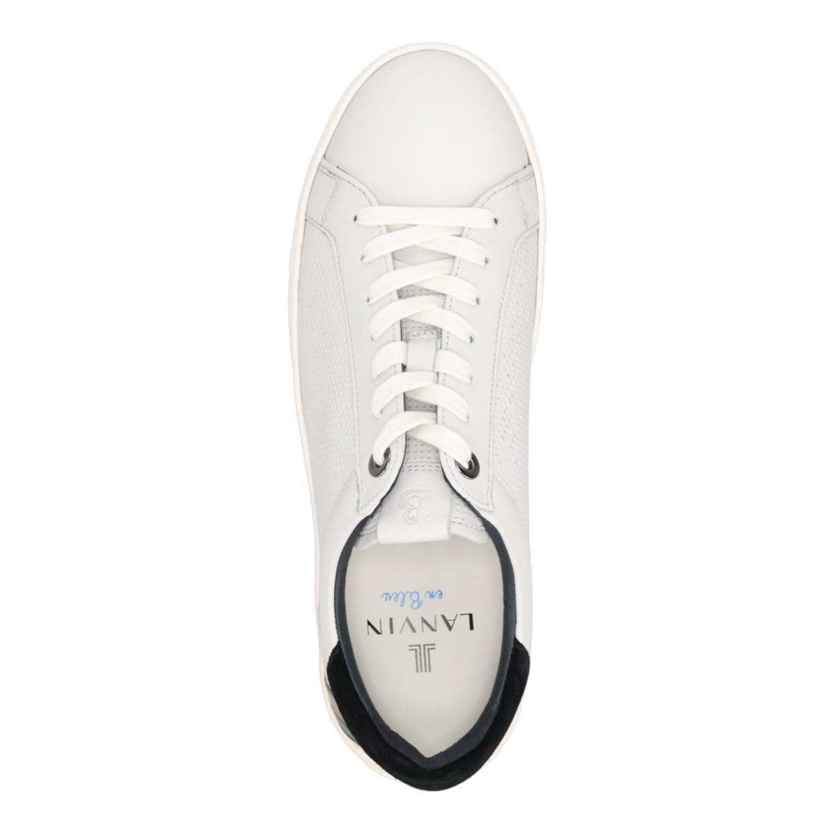 LANVIN en Bleu　パンチングＭＩＸ メッシュコートスニーカー　86473 WHITE 25.0