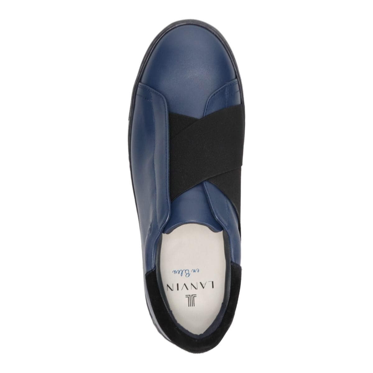 LANVIN en Bleu スリッポン カジュアルレザースニーカー .0