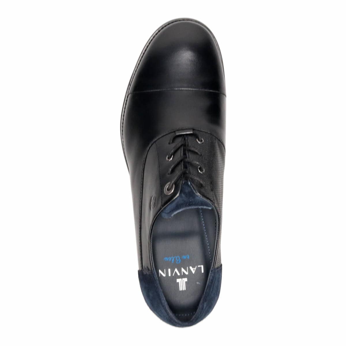 LANVIN en Bleu　アシンメトリーオックスフォード カジュアルシューズ　86482 BLACK 25.0