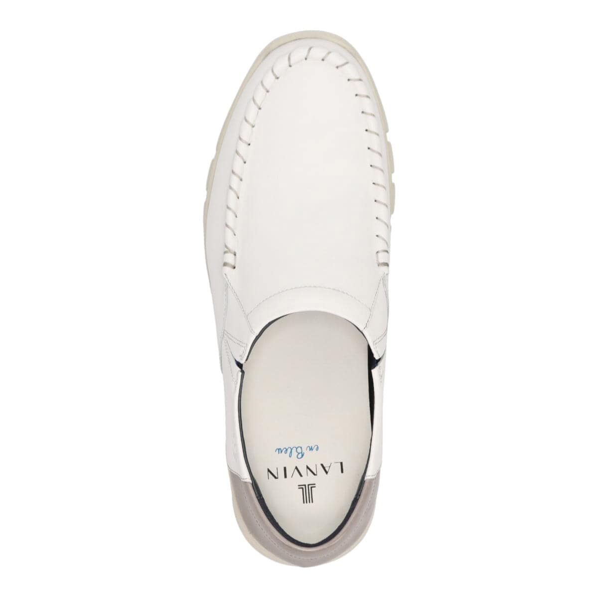 LANVIN en Bleu　スリッポンカジュアルシューズ  86495 WHITE 25.0