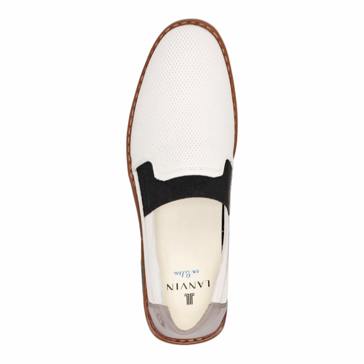 LANVIN en Bleu　スリッポンカジュアルシューズ  86497 WHITE 25.0