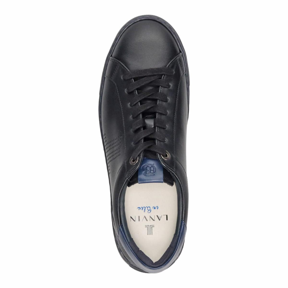 LANVIN en Bleu　カジュアルレザースニーカー  86501 BLACK 25.0