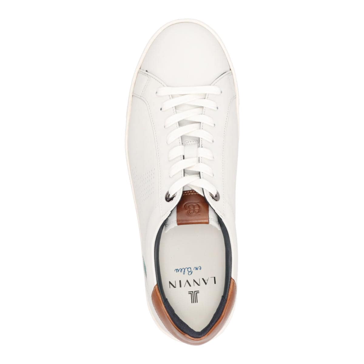 LANVIN en Bleu　カジュアルレザースニーカー  86501 WHITE 25.0