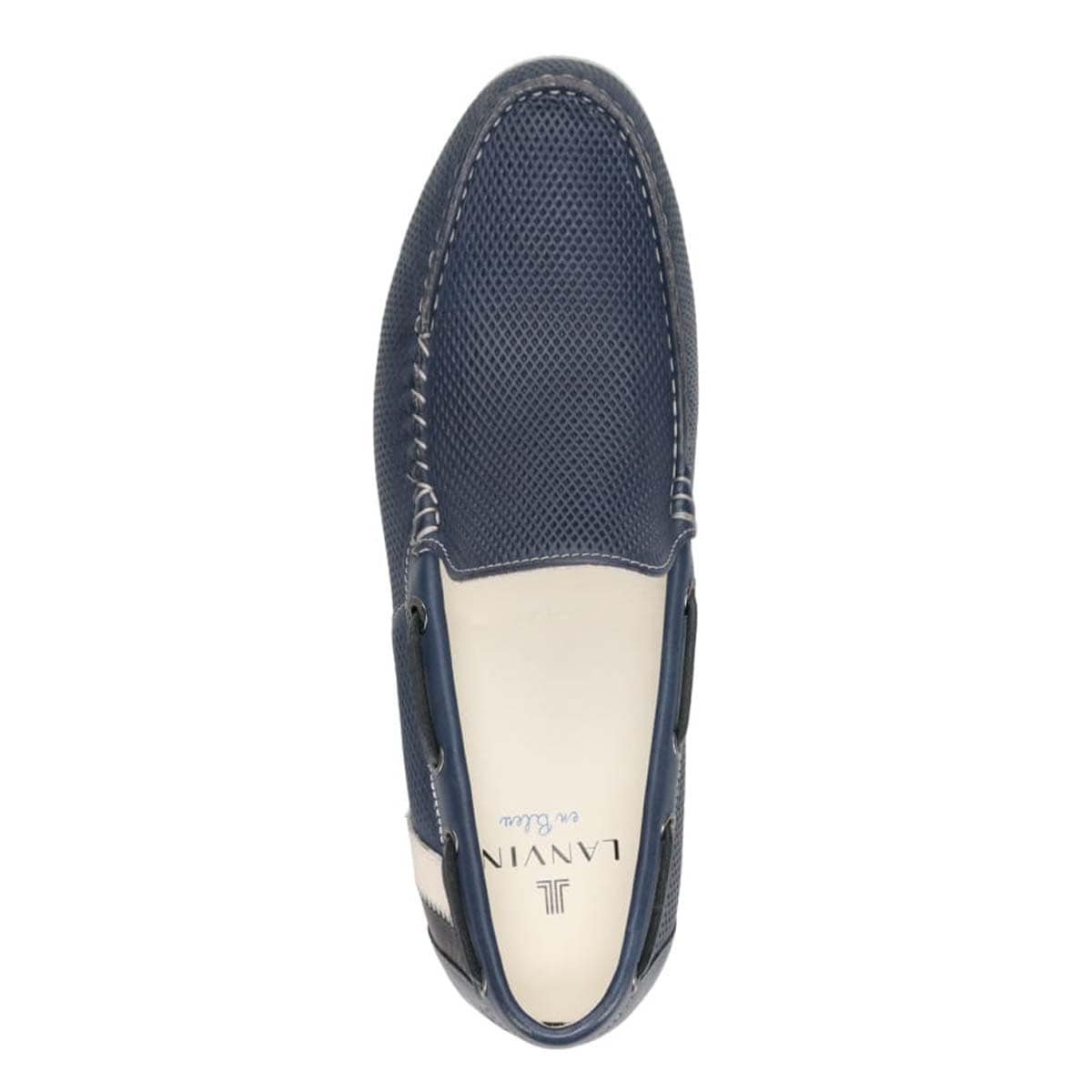 ランバンオンブルー LANVIN en Bleu パンチングメッシュドライビングシューズ 86545 NAVY 25.0