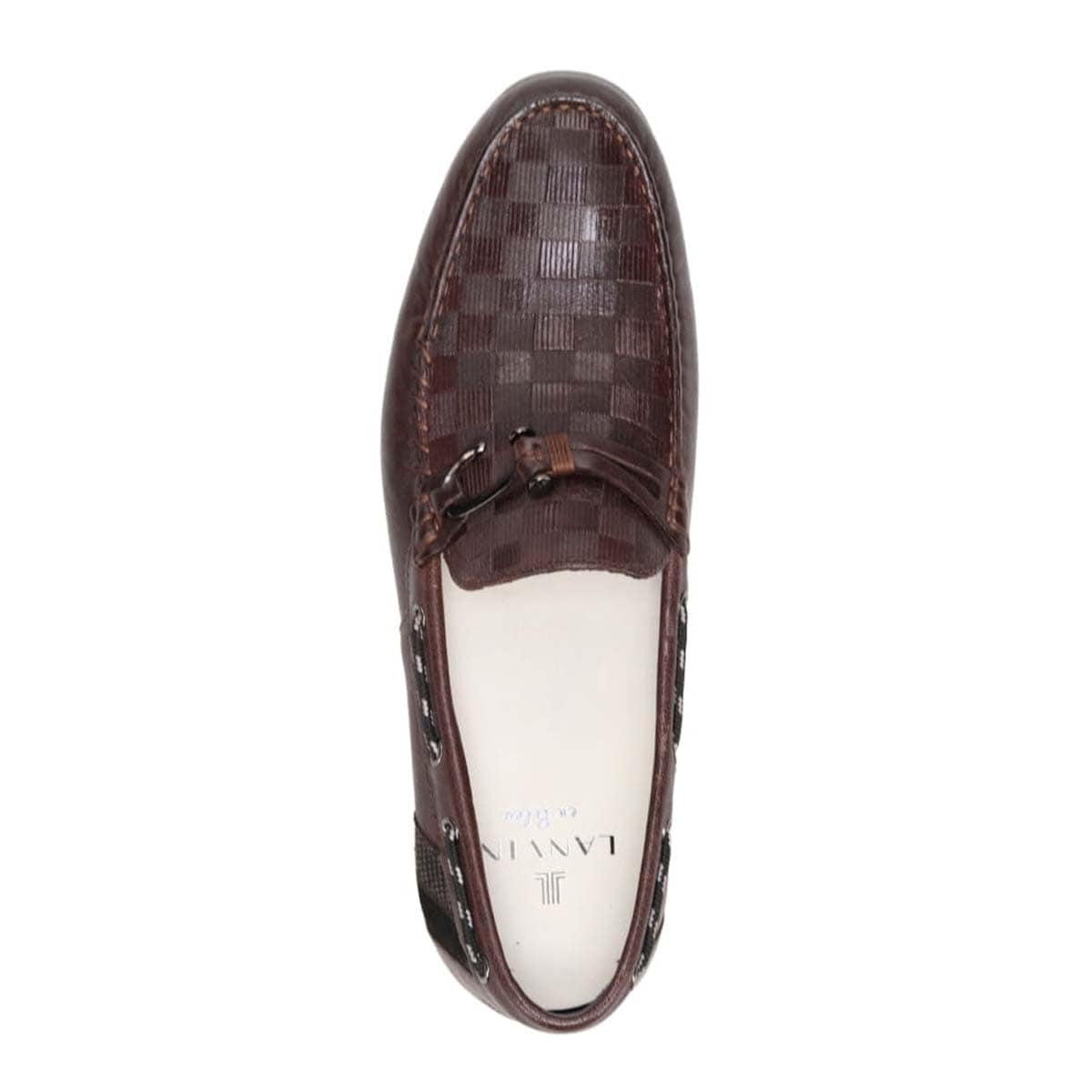 ランバンオンブルー LANVIN en Bleu  フィッシングホックドライビングシューズ　86561 D-BROWN 25.0