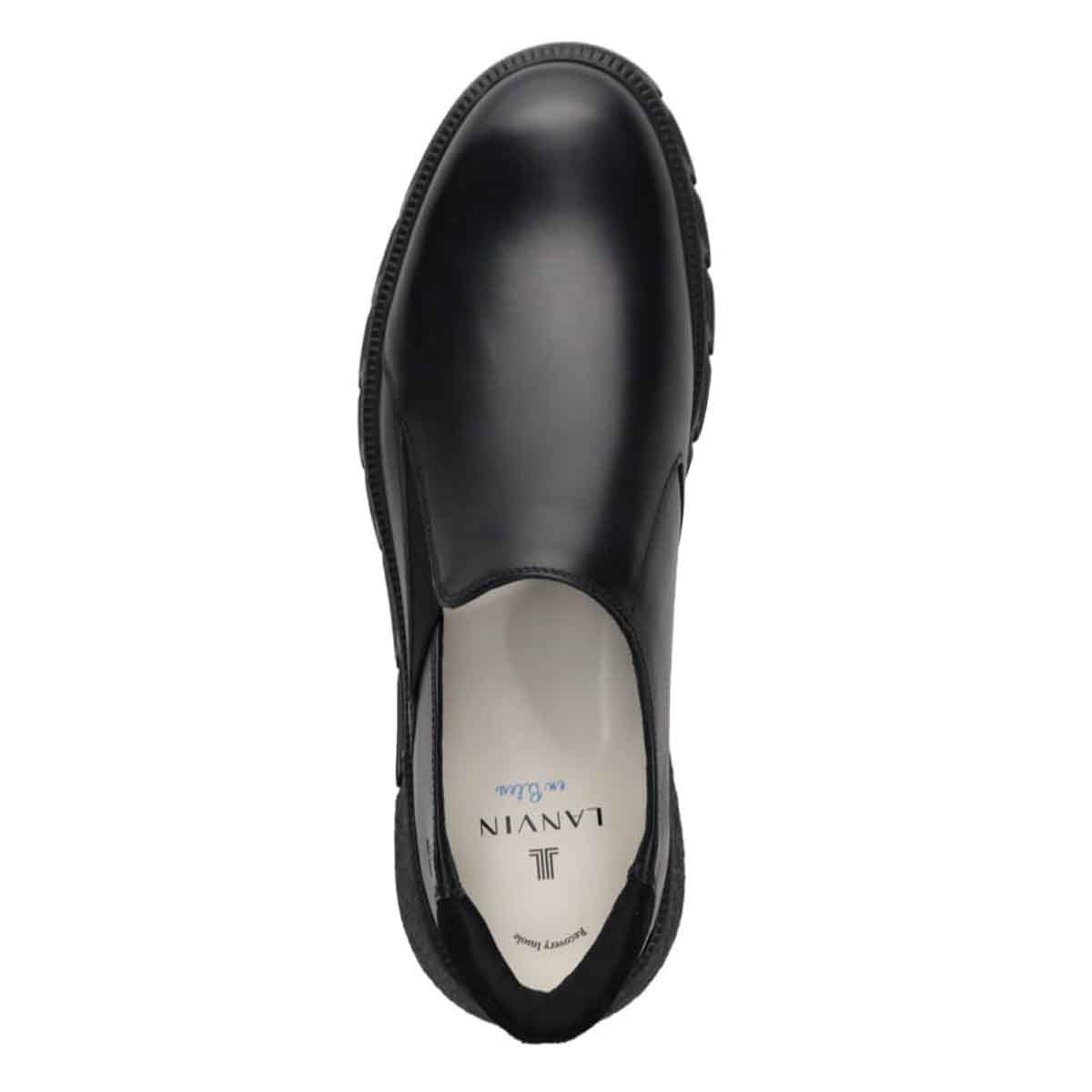 ランバンオンブルー LANVIN en Bleu 「Recovery Shiatsu Insole」搭載で指圧効果により血行を115％促進。 クイックフィットスリッポンカジュアルシューズ　86580R BLACK 25.0