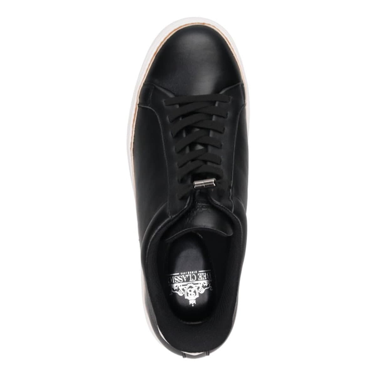 ビークラシック BEE CLASSIC　クイックフィット レザースニーカー　CB6050 BLACK/WHITE 25.0
