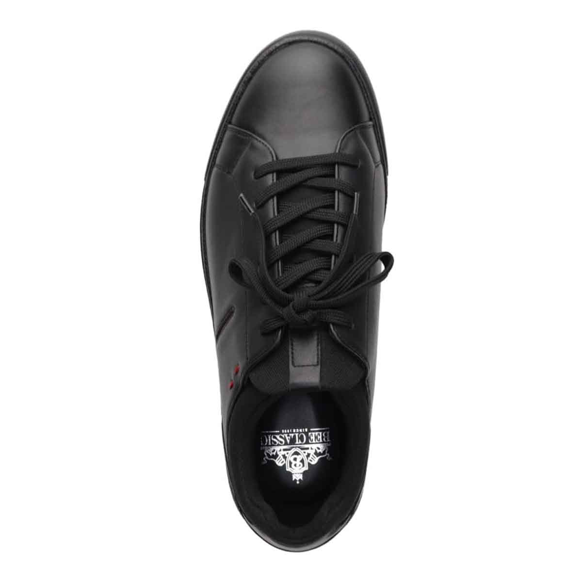 ビークラシック BEE CLASSIC　4cm4時間防水仕様 レザースニーカー　CB6055H BLACK 25.0