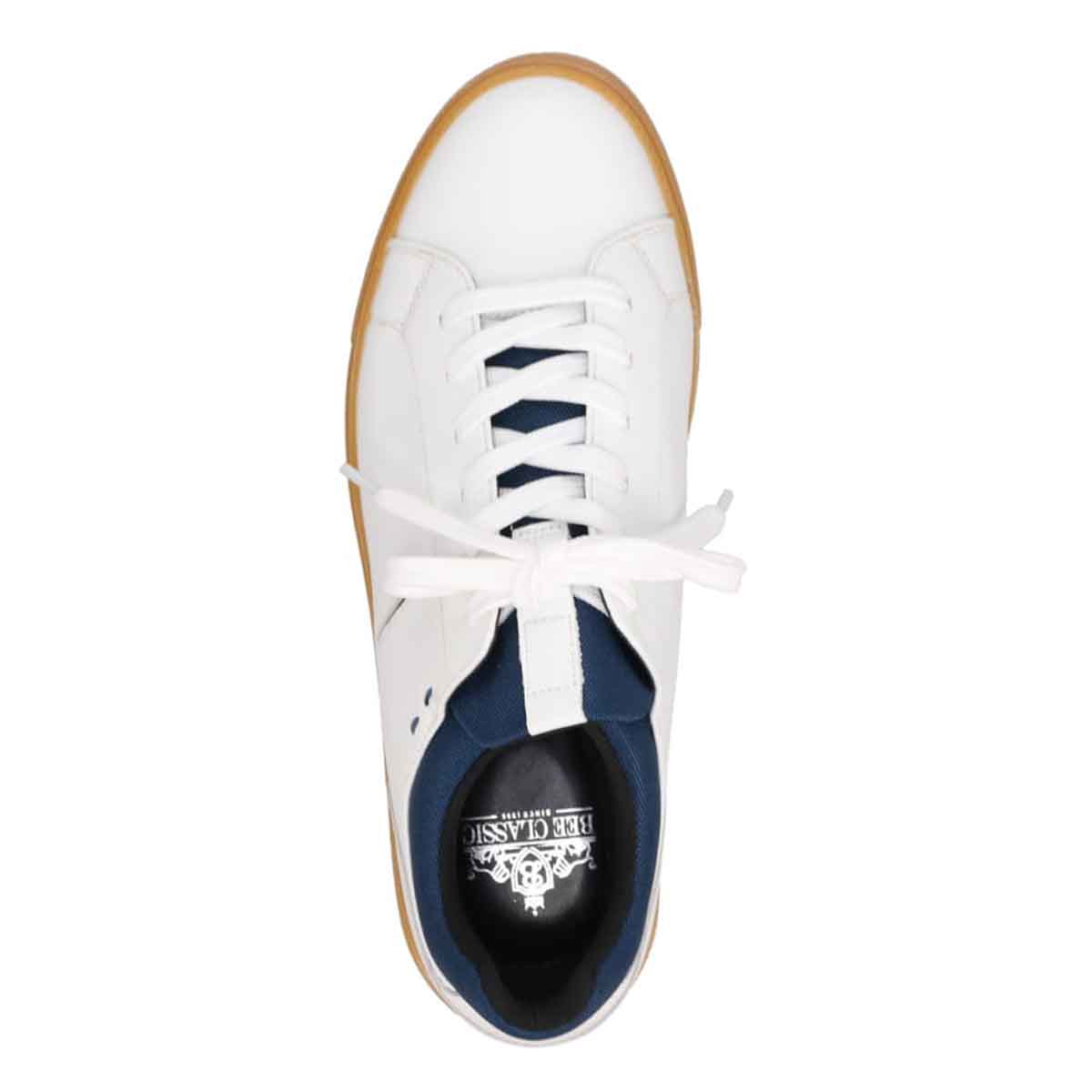 ビークラシック BEE CLASSIC　4cm4時間防水仕様 レザースニーカー　CB6055H WHITE 25.0