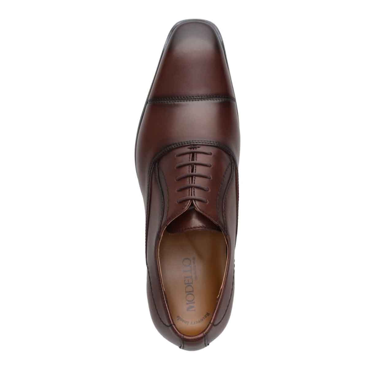 モデロ MODELLO 「Recovery Shiatsu Insole」搭載で指圧効果により血行をよくする。本革 ストレートチップビジネスシューズ  DM1511AR D-BROWN 25.0
