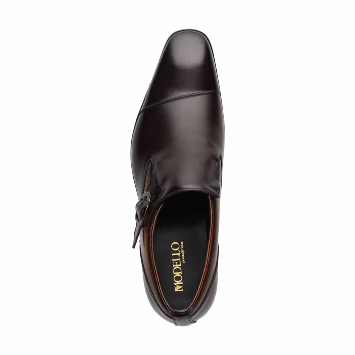 モデロ MODELLO 4ｃｍ４時間防水 ストレートチップスリッポンドレスシューズ　DM1605H D-BROWN/BROWN 25.0