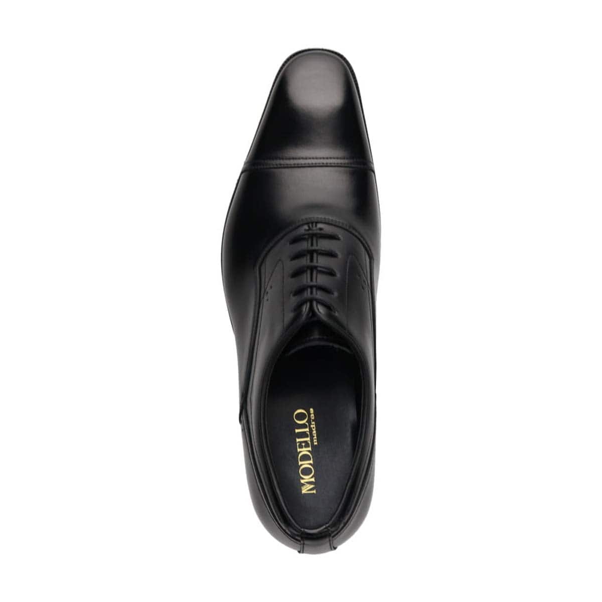 モデロ MODELLO 4ｃｍ４時間防水 内羽根ストレートチップドレスシューズ　DM1607H BLACK 25.0