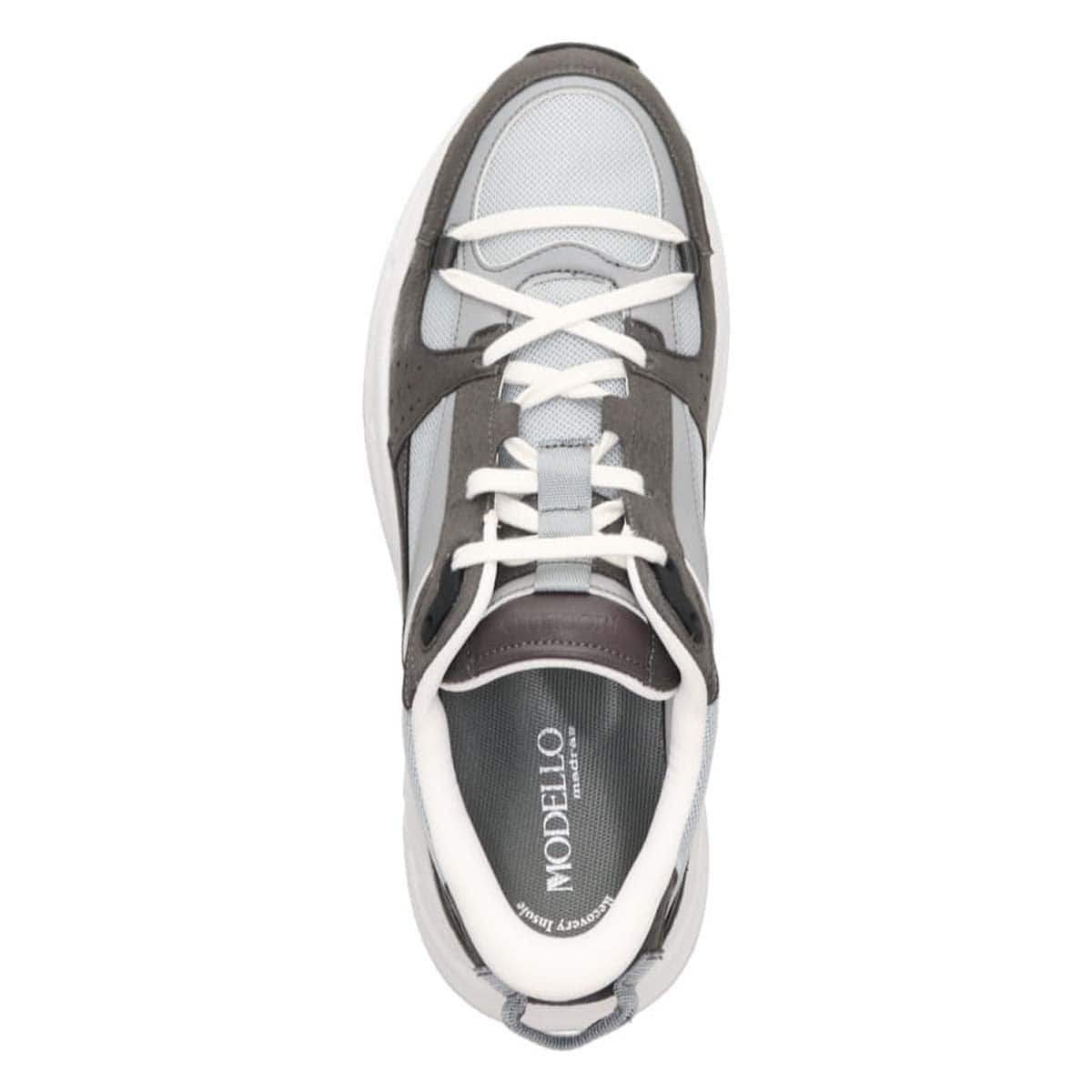 モデロ MODELLO 「リカバリーインソール」搭載で指圧効果により血行を115％促進。Recoveryナイロンメッシュスニーカー　DM2754R GRAY/C 25.0