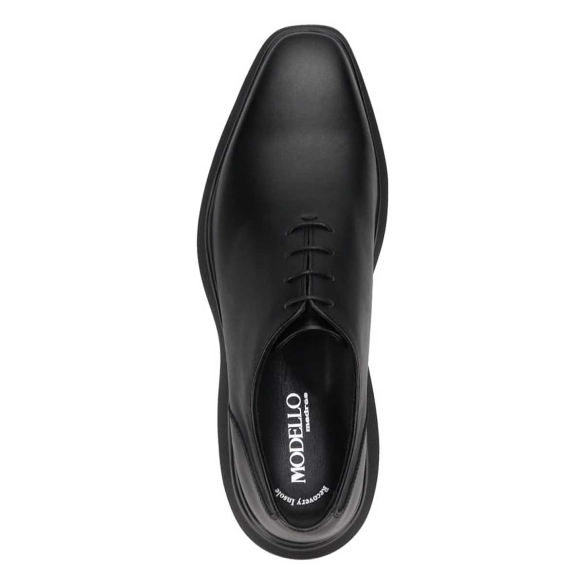 モデロ MODELLO 「リカバリーインソール」搭載で指圧効果により血行を115％促進。ホールカットドレスカジュアルシューズ　DM3352R BLACK 25.0