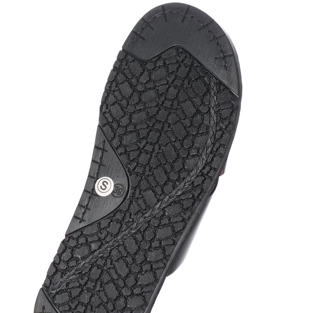 モデロ MODELLO 本革 高級 レザーサンダル DM5129 BLACK/D-BROWN 40 (25.0～25.5)