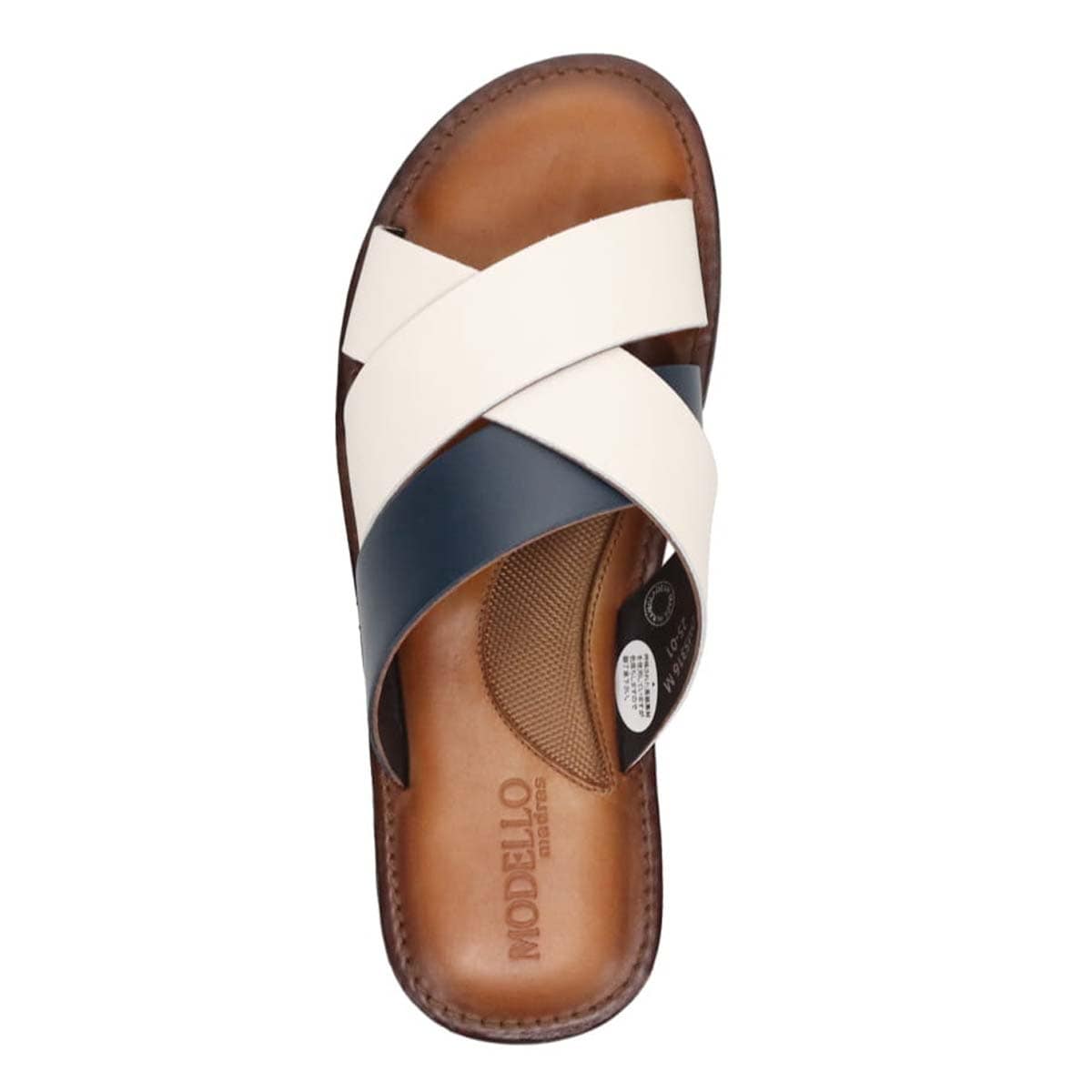 モデロ MODELLO レザーサンダル　DM5316 WHITE/NAVY M(25.0～25.5cm)