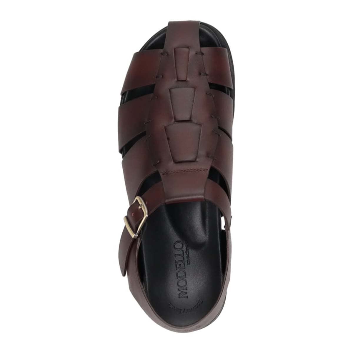モデロ MODELLO 「リカバリーインソール」搭載で指圧効果により血行を115％促進。Recovery厚底サンダル　DM5321R D-BROWN M
