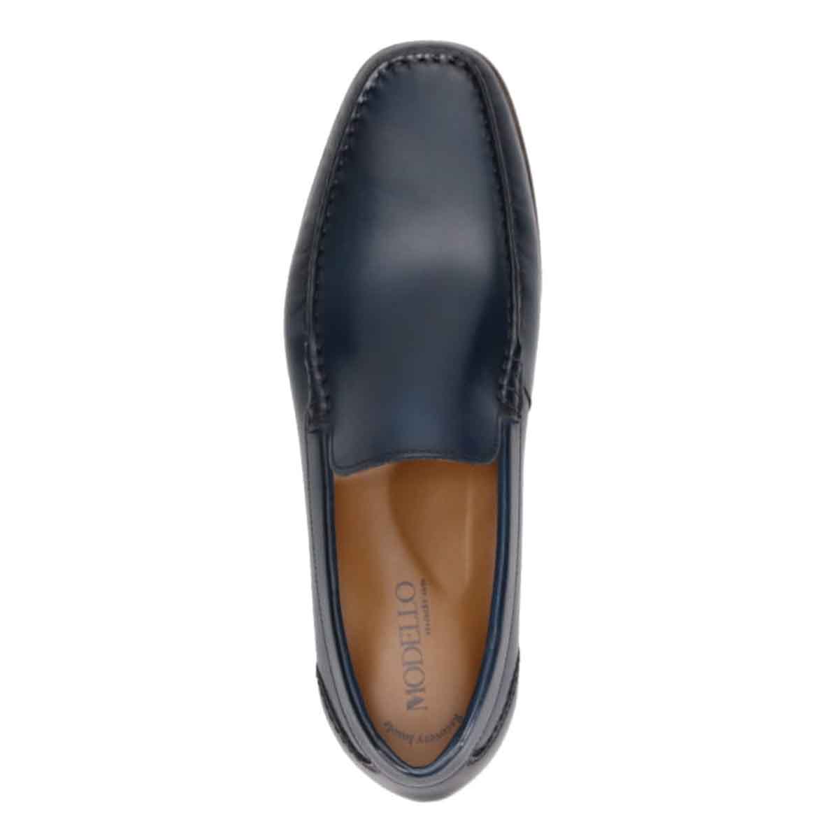 モデロ MODELLO 「Recovery Shiatsu Insole」搭載で指圧効果により血行を115％促進。 COVERROSS Bee  ユーチップ スリッポンドレスシューズ　DM5515R NAVY 25.0