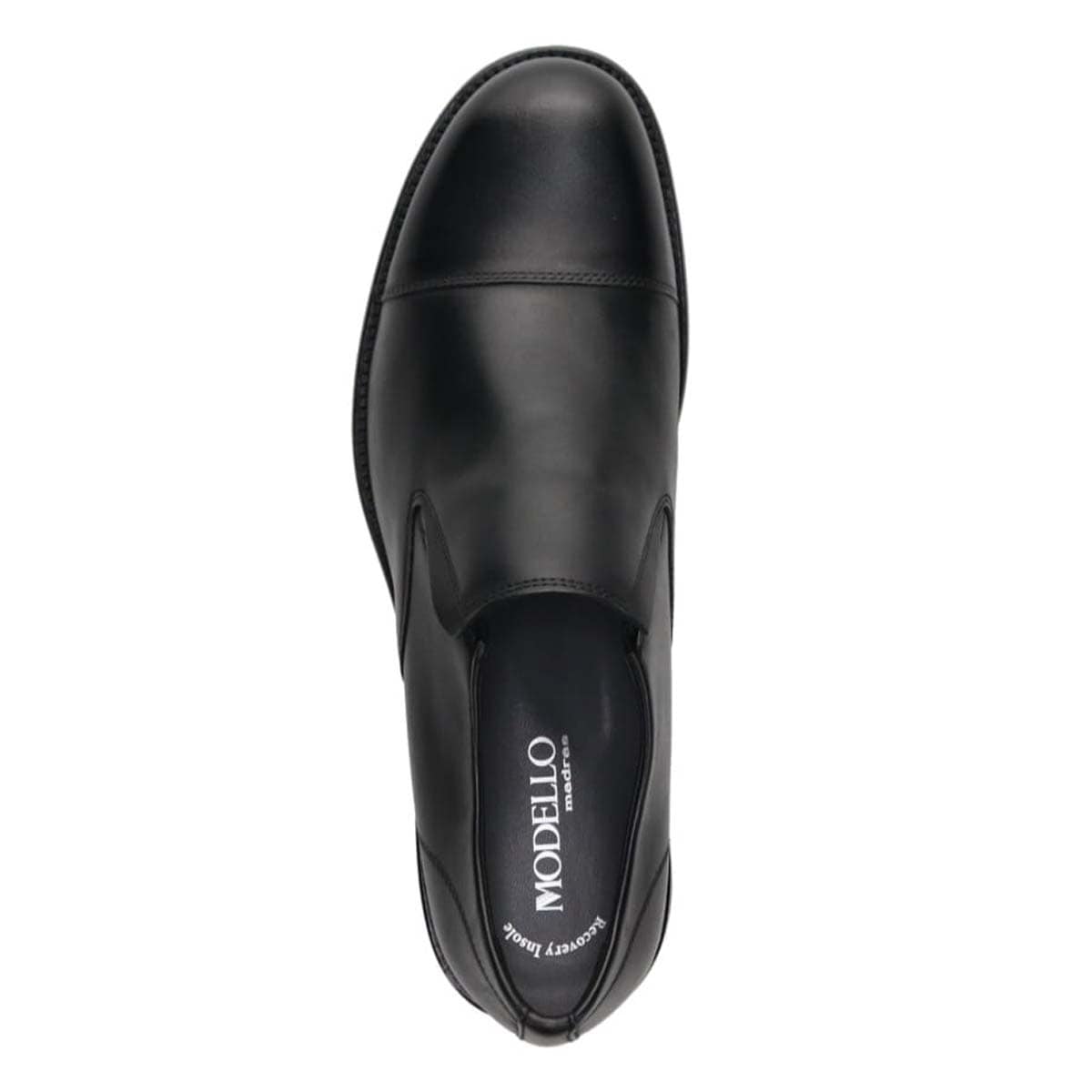 モデロ MODELLO 「リカバリーインソール」搭載で指圧効果により血行を115％促進。ストレートチップ スリッポンドレスシューズ　DM5517XR BLACK 25