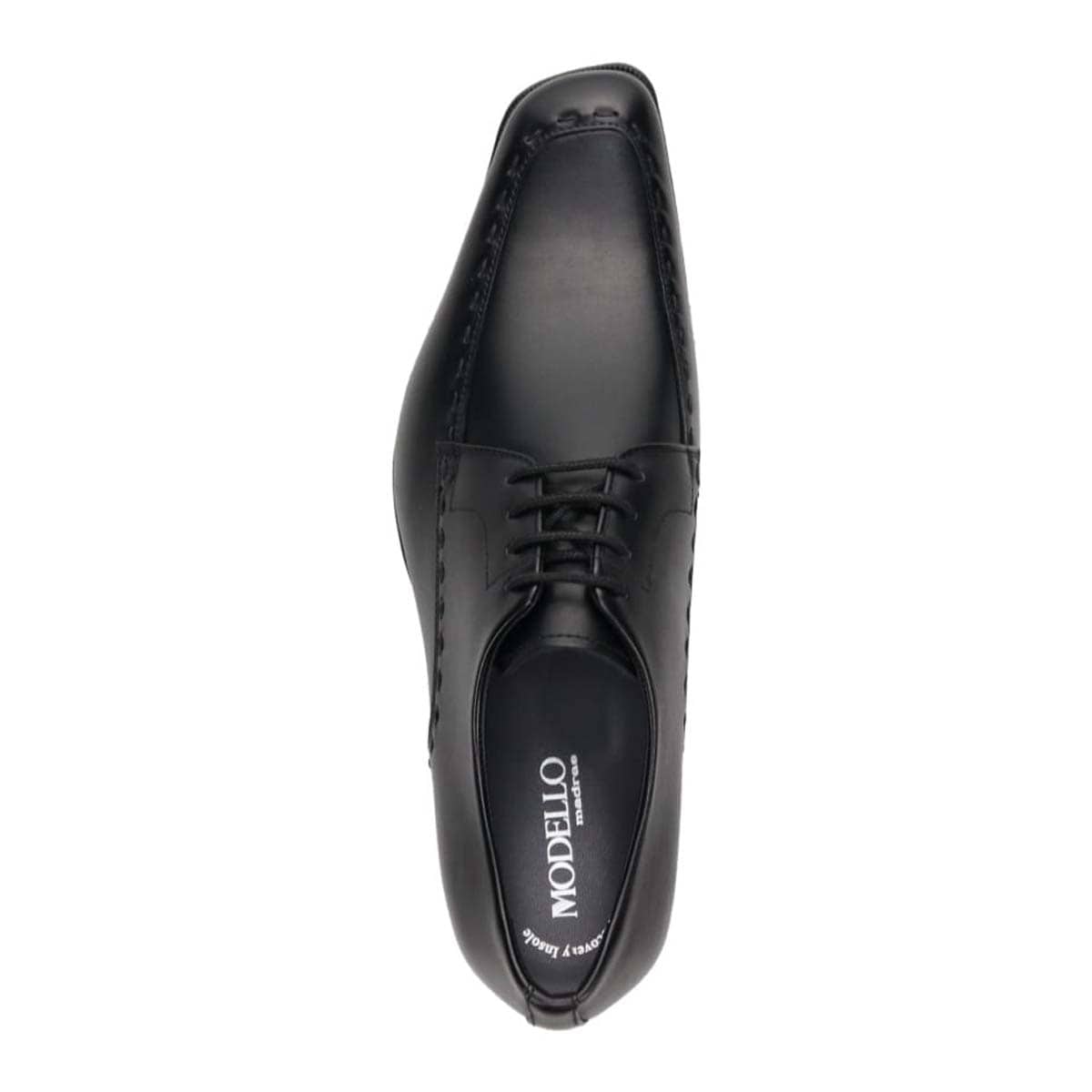 モデロ MODELLO 「リカバリーインソール」搭載で指圧効果により血行を115％促進。ユーチップレースアップドレスシューズ　DM5524XR BLACK 25.0