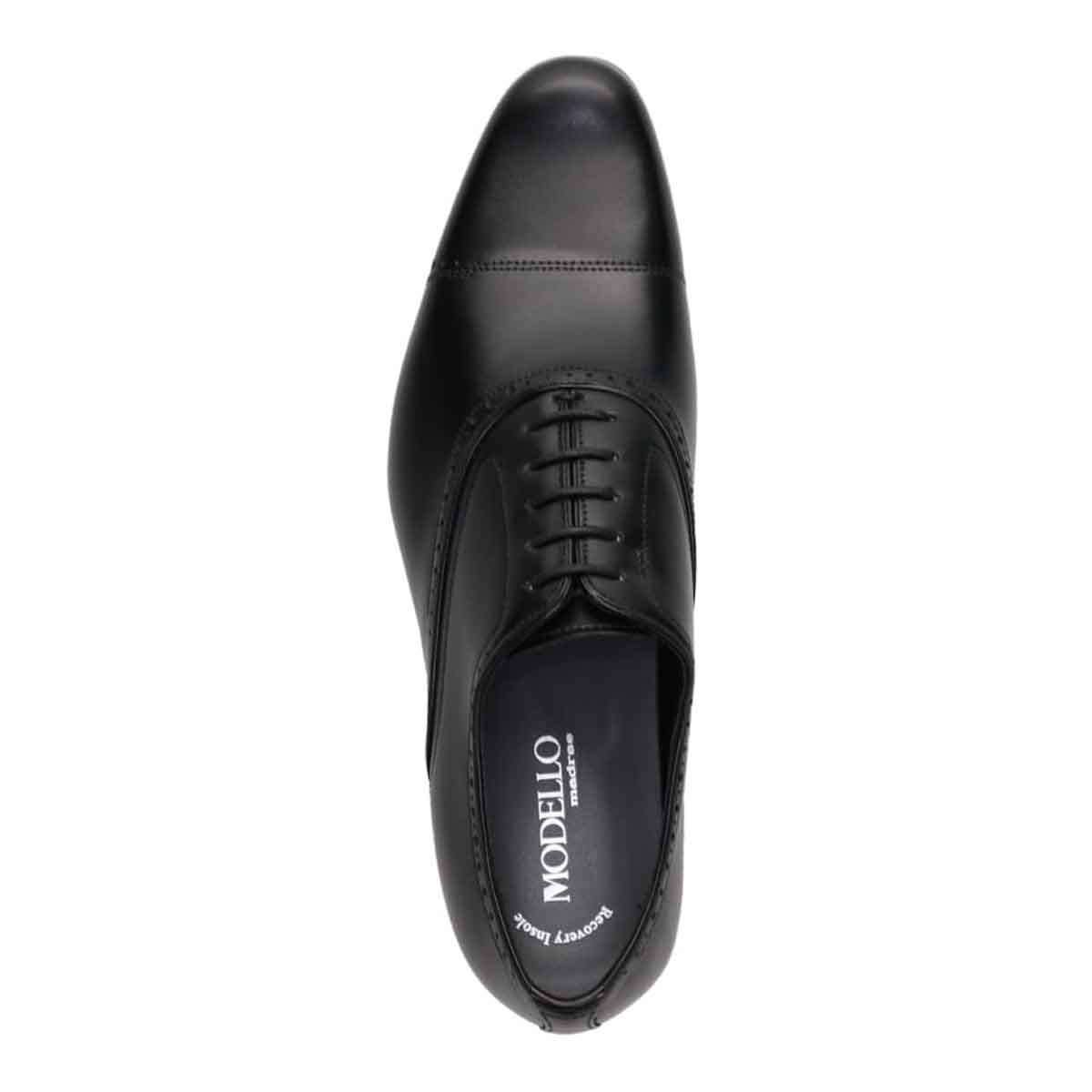 モデロ MODELLO 「リカバリーインソール」搭載で指圧効果により血行を115％促進。内羽根ストレートチップ ドレスシューズ　DM5527XR BLACK 25.0