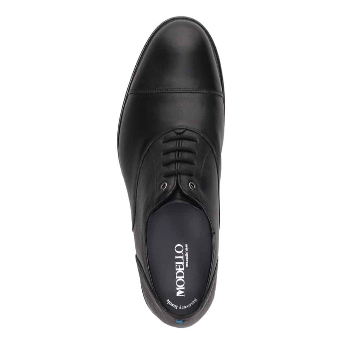 モデロ MODELLO 「Recovery Shiatsu Insole」搭載で指圧効果により血行をよくする。 軽快レースアップストレートチップ ビジネスシューズ　DM5533XR BLACK 25.0