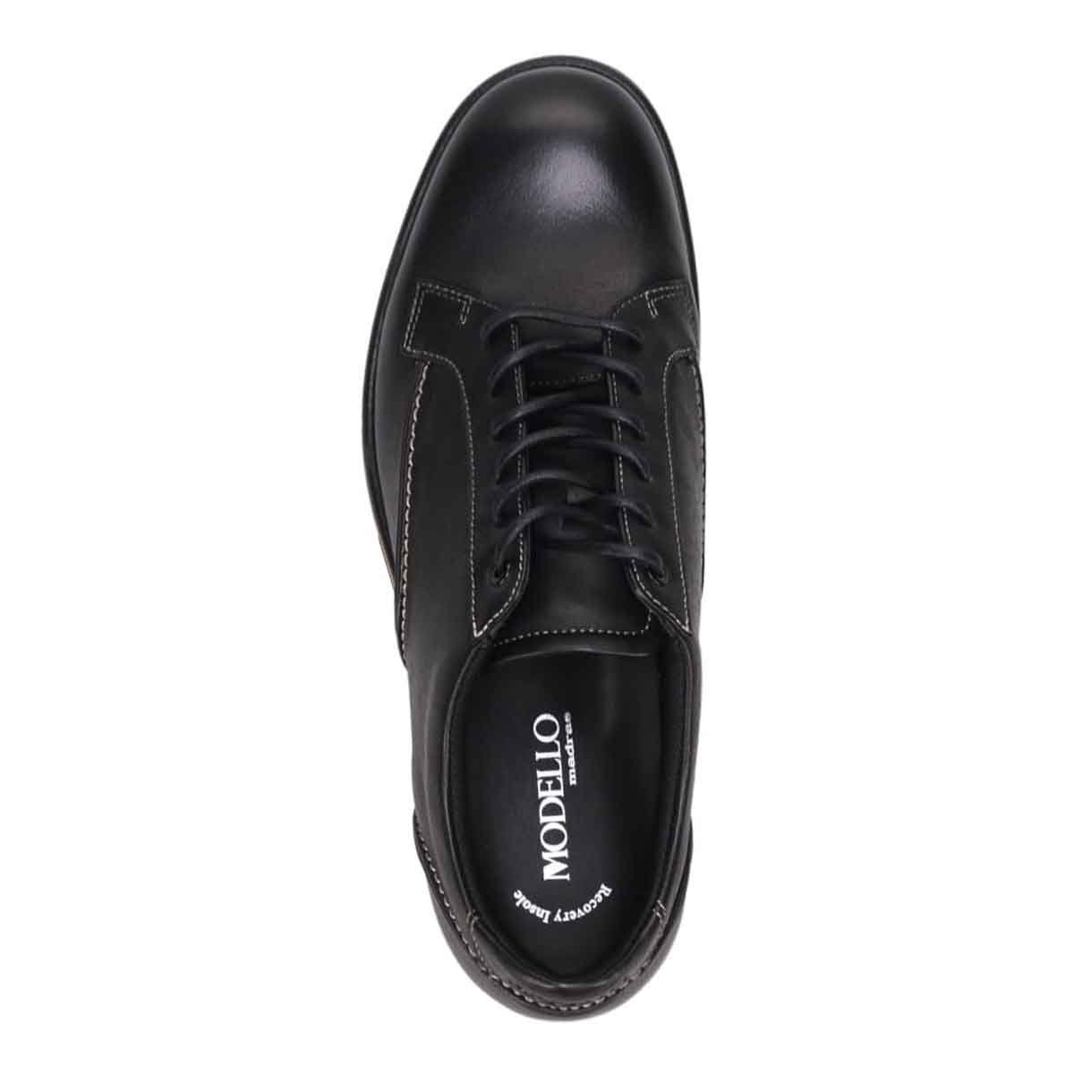 モデロ MODELLO 「Recovery Shiatsu Insole」搭載で指圧効果により血行をよくする。レースアップカジュアルシューズ　DM5535R BLACK 25.0