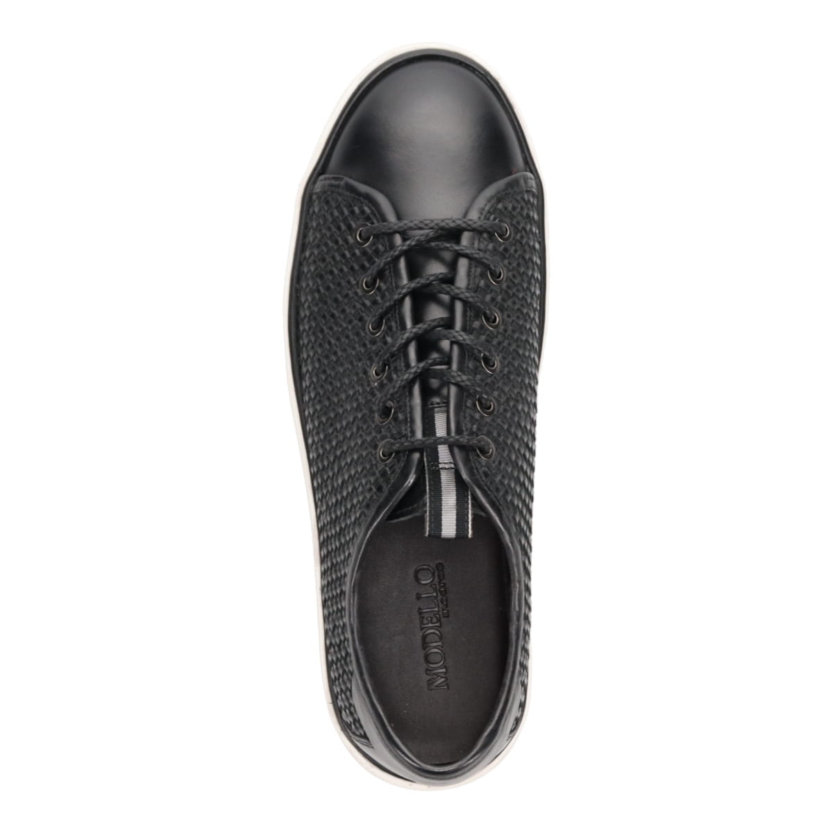 【抗ウイルス・抗菌加工】MODELLO モデロ カジュアル メッシュ レザースニーカー　DM5551 BLACK/C 25.0
