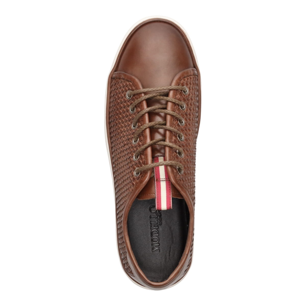 【抗ウイルス・抗菌加工】MODELLO モデロ カジュアル メッシュ レザースニーカー　DM5551 BROWN/C 25.0