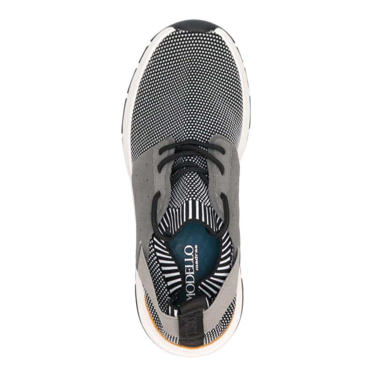 モデロ MODELLO レースアップカジュアルスニーカー　DM6522 BLACK/WHITE M(25.0～25.5cm)